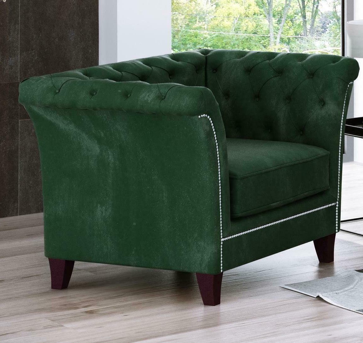 Xlmoebel Chesterfield-Sessel Samtiger Chesterfield-Sessel in klassischem Design (Sessel), Hergestellt in Europa
