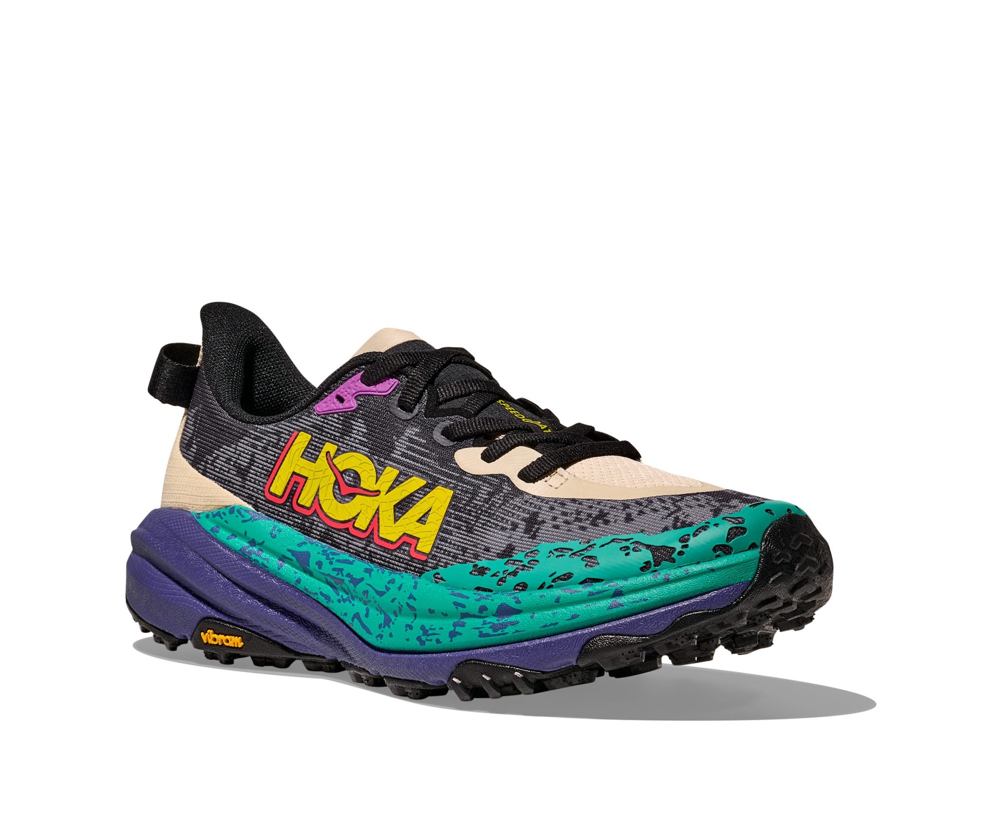 Hoka One One W Speedgoat 6 - Damen Trailrunningschuh - Oatmeal/Mountain Iri günstig online kaufen