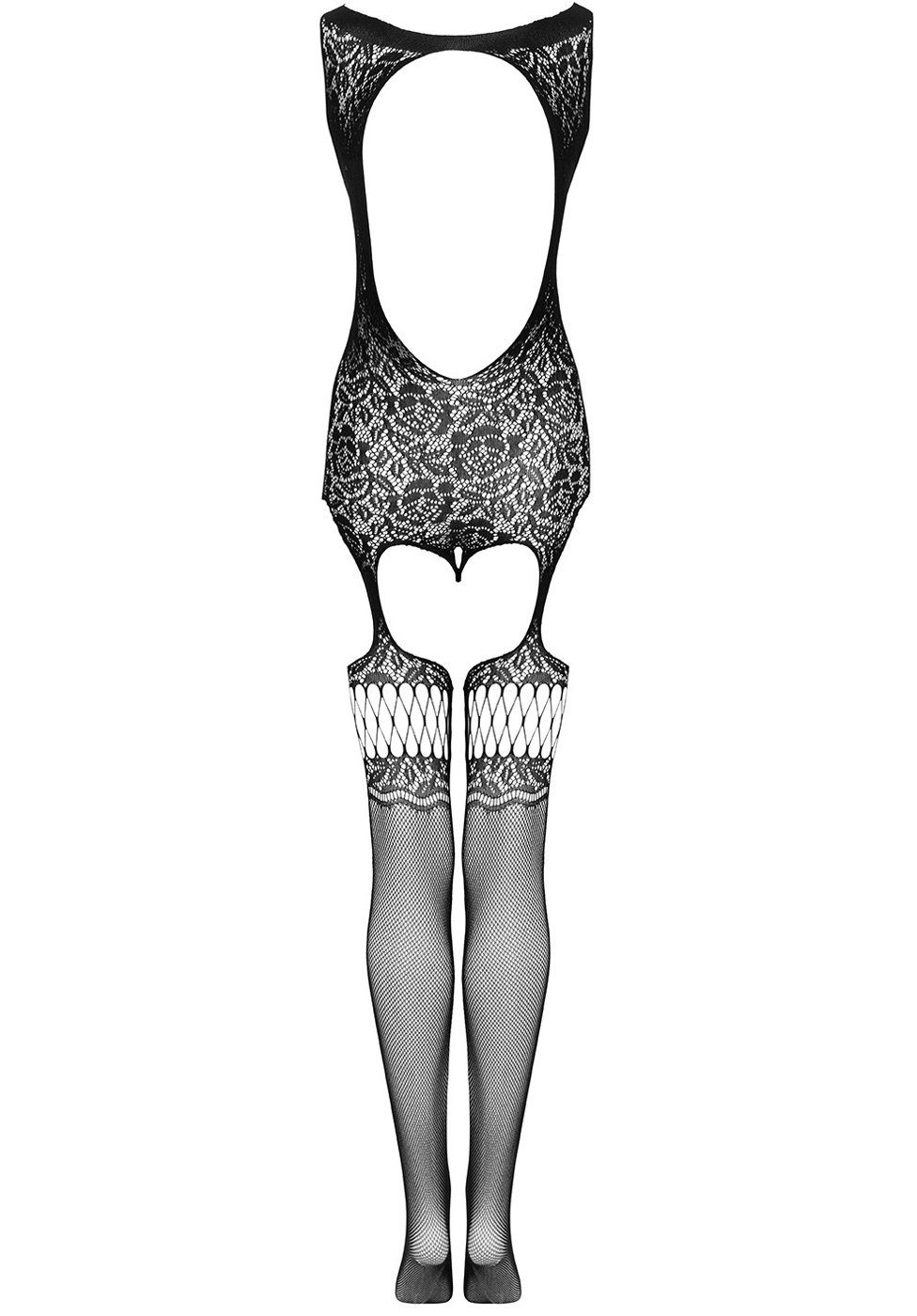 Obsessive Bodystocking Bodystocking im Strapslook Netz - schwarz (1 St) transparent