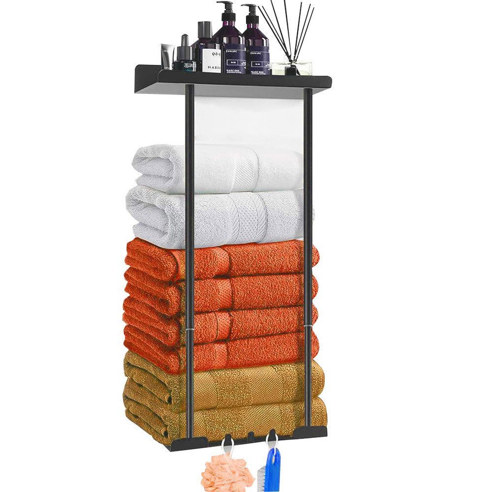 PFCTART Teleskop-Handtuchhalter Handtuchhalter, Ohne Bohren - Mit Ablage, D günstig online kaufen