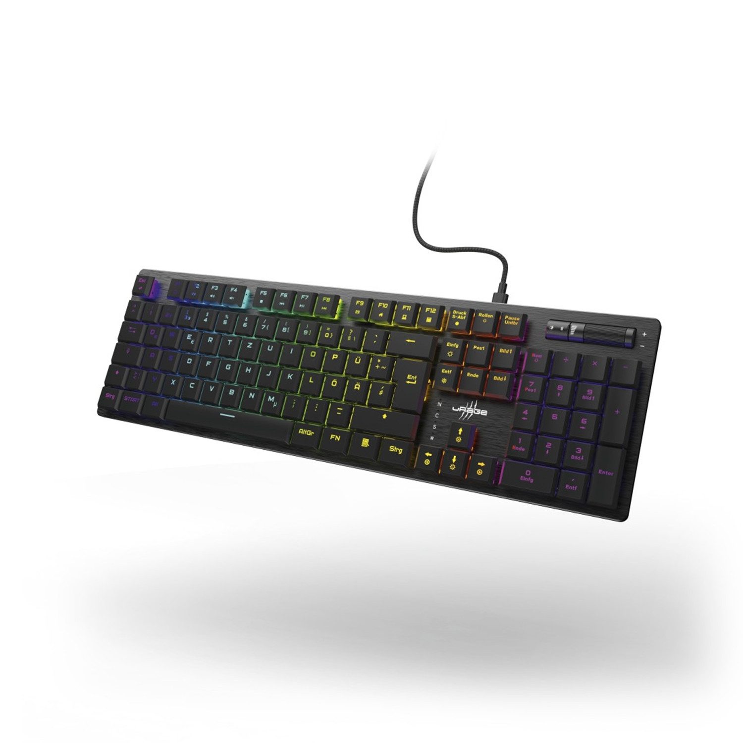 uRage Exodus 910 Low Profile, QWERTZ DE, Schwarz Gaming-Tastatur