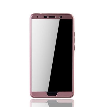König Design Handyhülle Huawei Mate 10, Huawei Mate 10 Handyhülle 360 Grad Schutz Full Cover Rosa