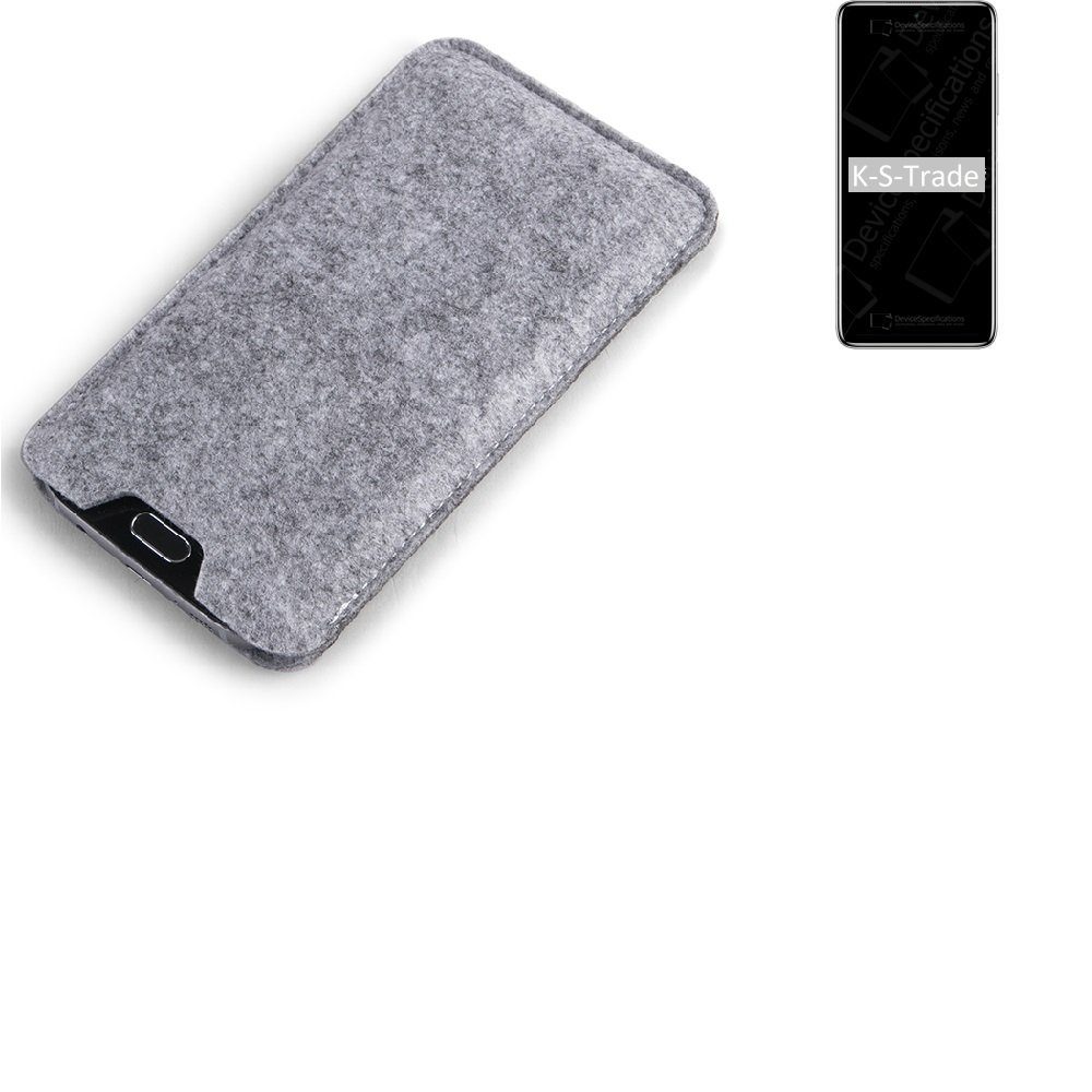 K-S-Trade Handyhülle für Xiaomi Redmi Note 9 Pro 5G, Filz Handyhülle Schutzhülle Filztasche Filz Tasche Case Sleeve