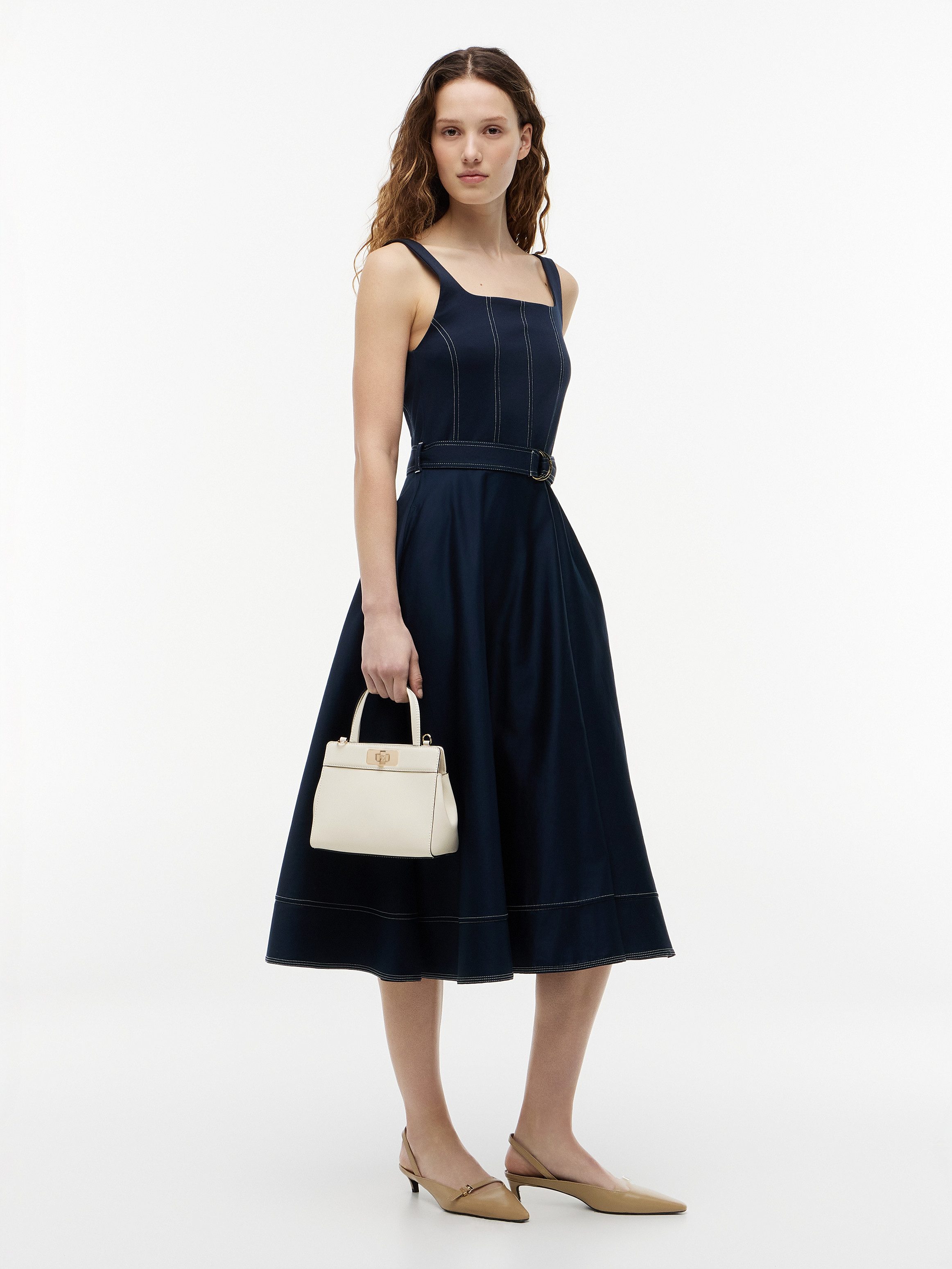 Tommy Hilfiger Henkeltasche TH MODERN MINI SATCHEL, Damen Handtasche, Umhängetasche Schultertasche mit Piping