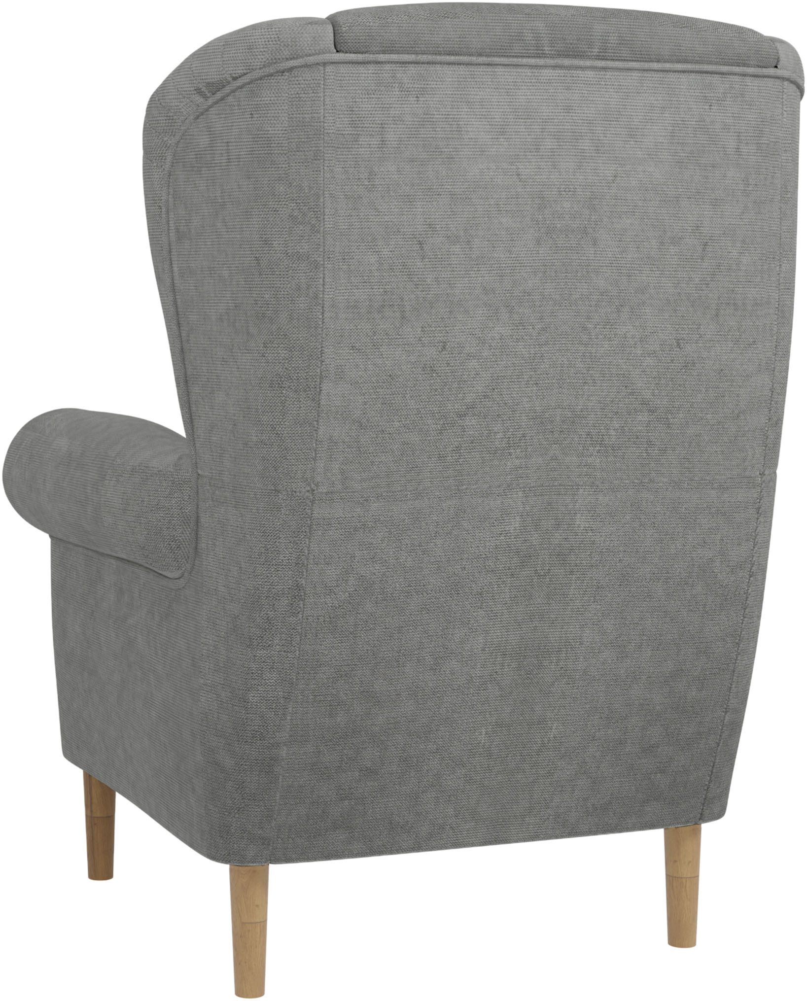 Home affaire Ohrensessel OSTIANO B/T/H: 80/82/98 cm, Sessel, Einzelstück, dicke geschwungene Armlehnen, uni und kariert