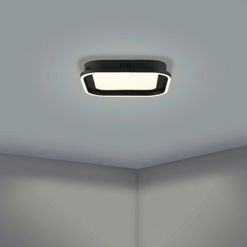 EGLO Deckenleuchte CALAGRANO, LED fest integriert, warmweiß - kaltweiß,  Deckenleuchte in schwarz aus Stahl - CCT Farbtemperaturwechsel, Deckenlampe  - Wohnzimmerlampe - Schlafzimmerlampe - Flurlampe