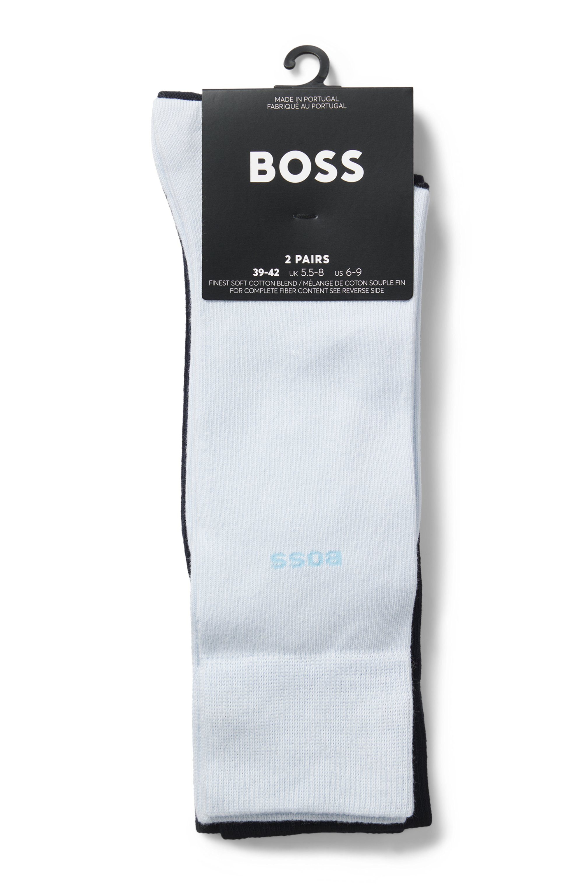 BOSS Businesssocken 2P RS Uni CC (Packung, 2-Paar, 2er) mit Markenlogo