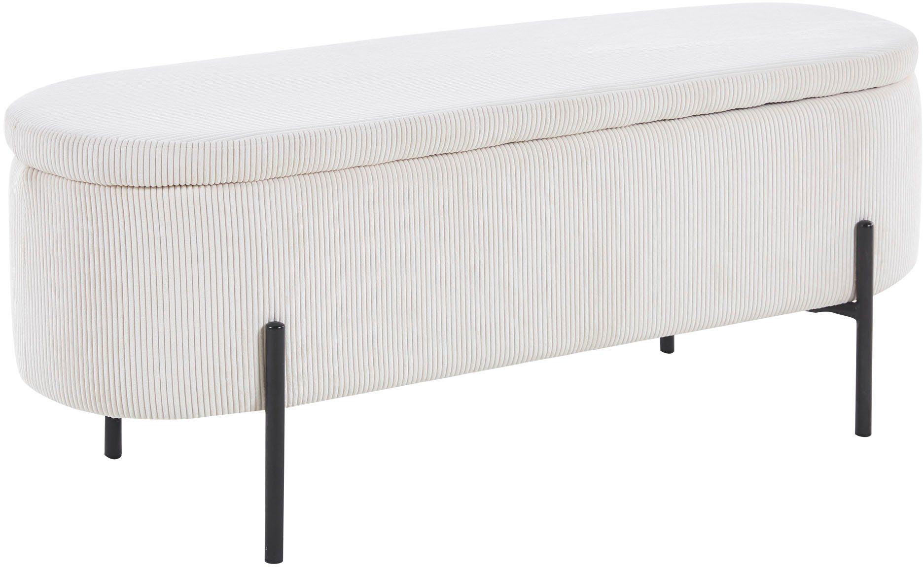 SalesFever Hockerbank Hockerbank im stilvollen Look, aufklappbar, mit Stauraumfunktion