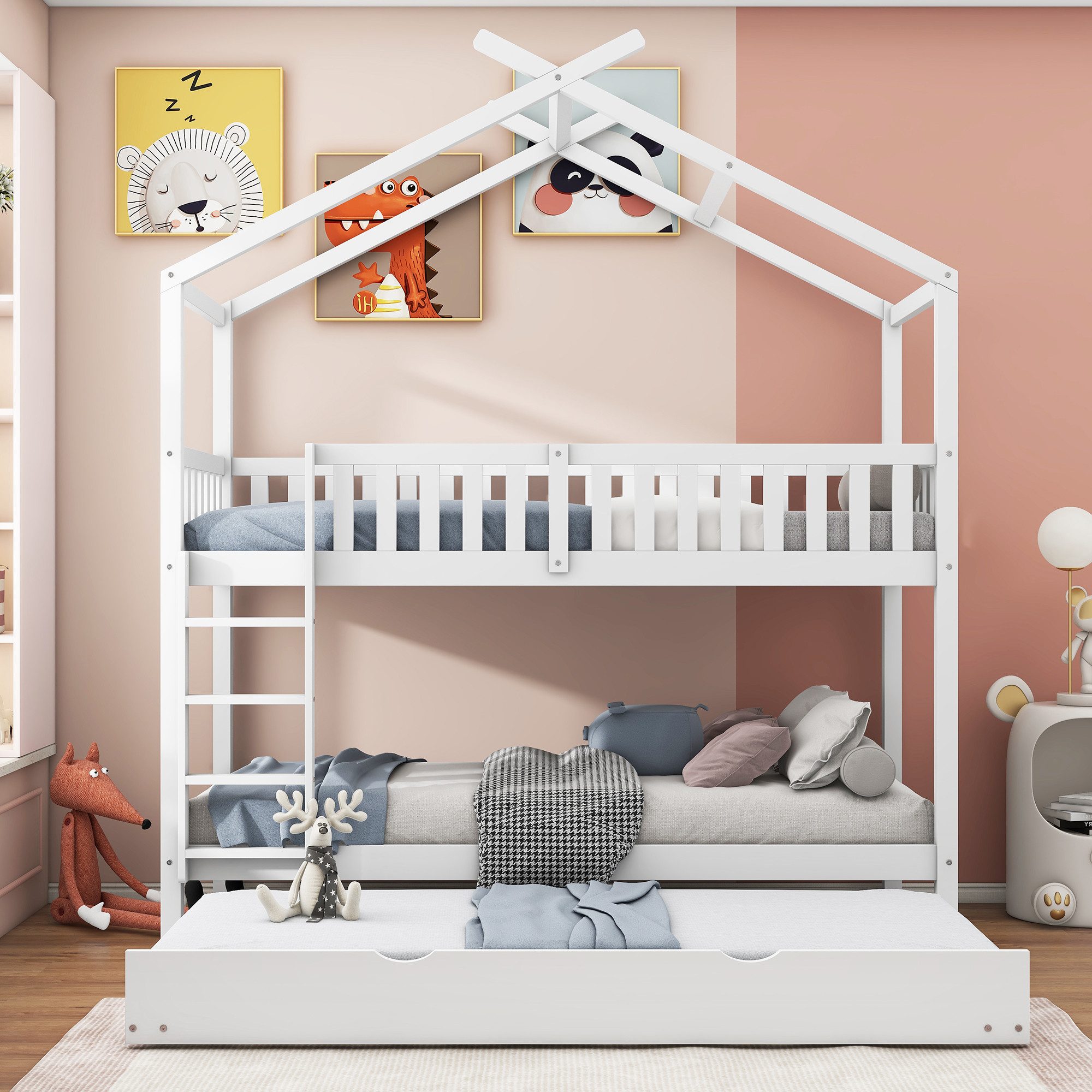 Flieks Etagenbett, Hochbett Kinderbett Kiefer 90x200cm günstig online kaufen