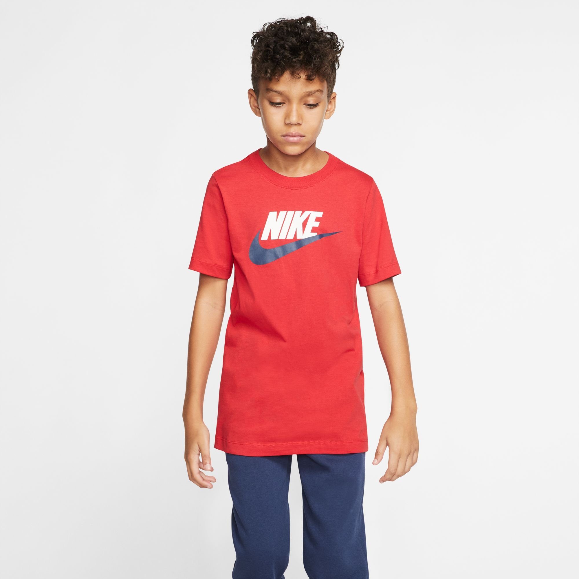 Nike Sportswear T-Shirt rot KIDS' BIG COTTON T-SHIRT