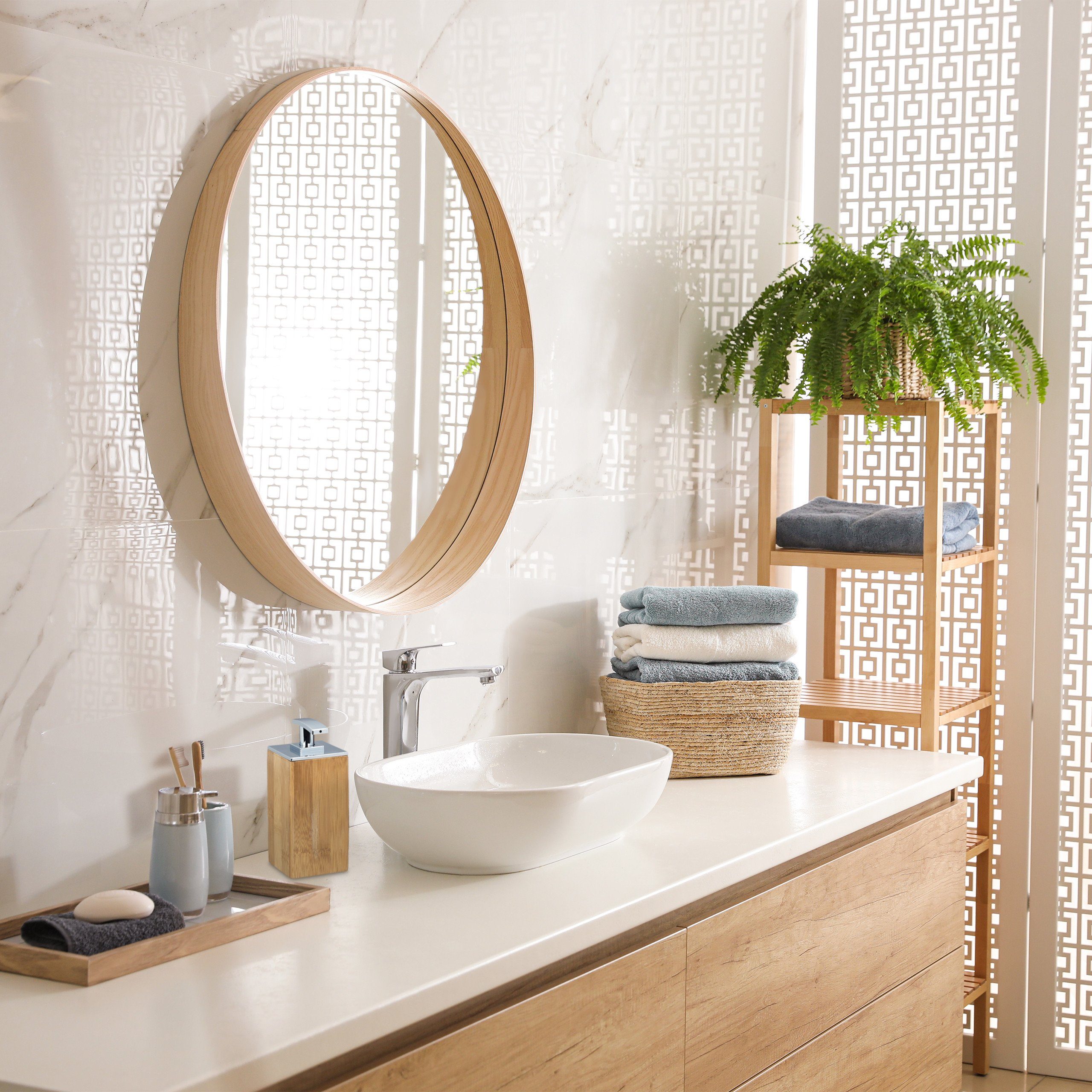 relaxdays Seifenspender 2 x Seifenspender Bambus günstig online kaufen