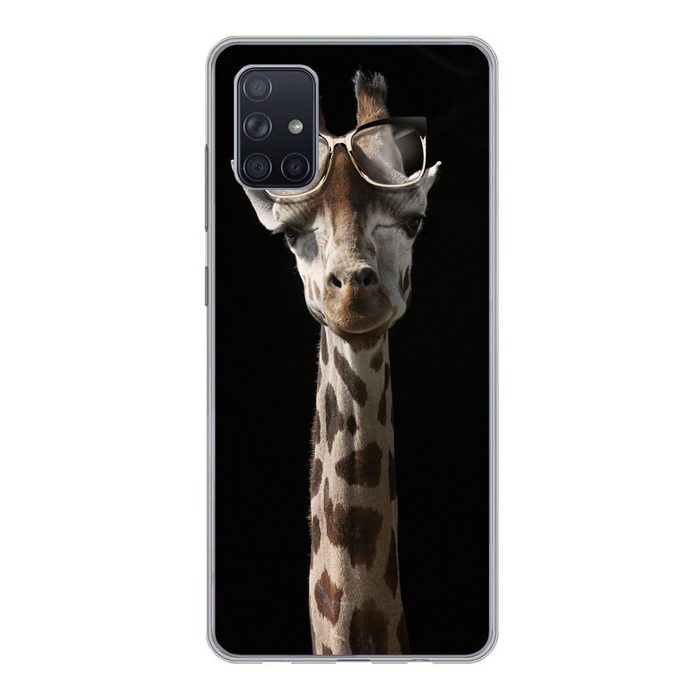 MuchoWow Handyhülle Giraffe - Schutzbrille - Schwarz Phone Case Handyhülle Samsung Galaxy A71 Silikon Schutzhülle