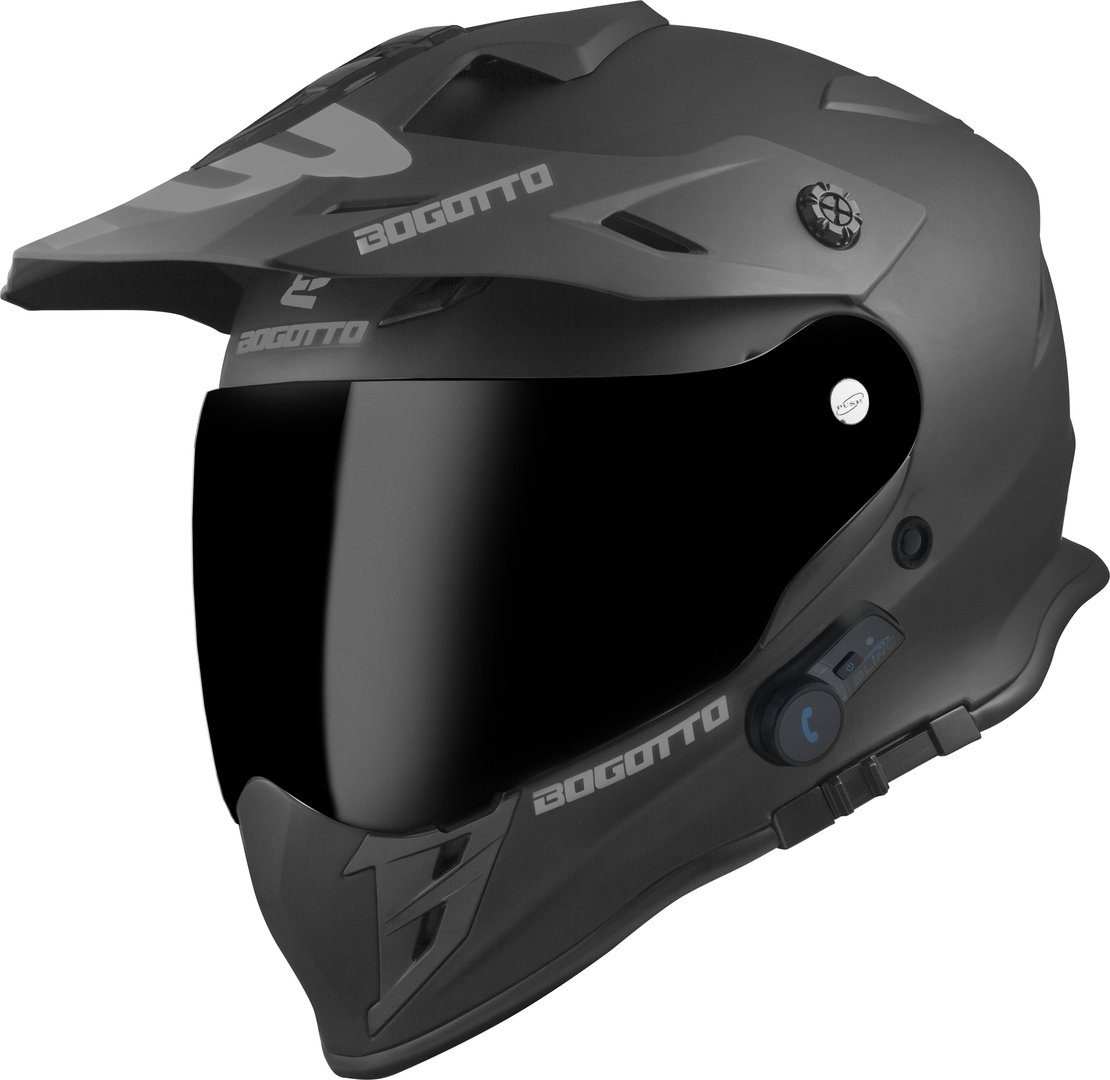 Bogotto Motocrosshelm H331 BT Bluetooth Enduro Helm, Integriertes Kommunikationssystem,geeignet Für Brillenträger,vorb – Bild 2 von 5
