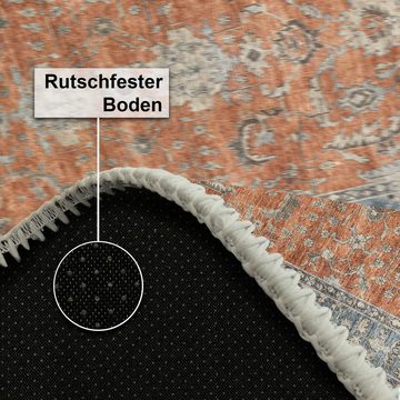 Teppich Soliel Teppich mit Chenille-Druck, Waschbarer, Antibakteriell Teppich, Bamyum