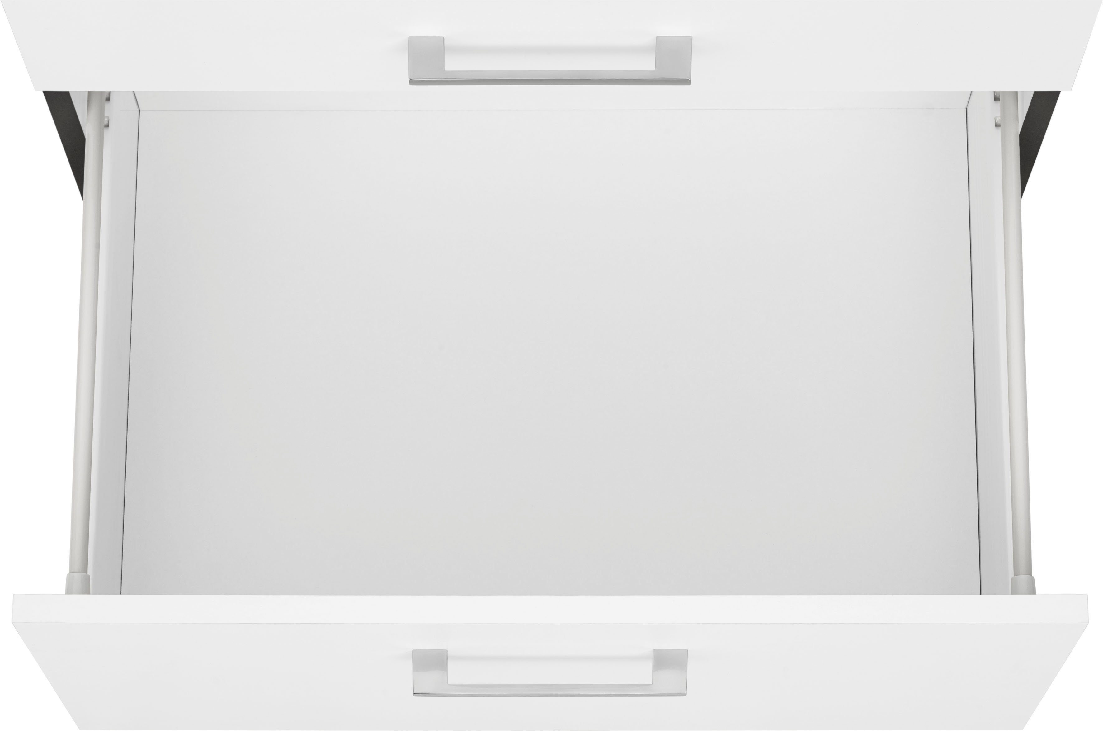 Küchenzeile MÖBEL mit Breite wahlweise Paris, cm, mit HELD Induktionskochfeld E-Geräten, grafit 290 weiß/grafit |