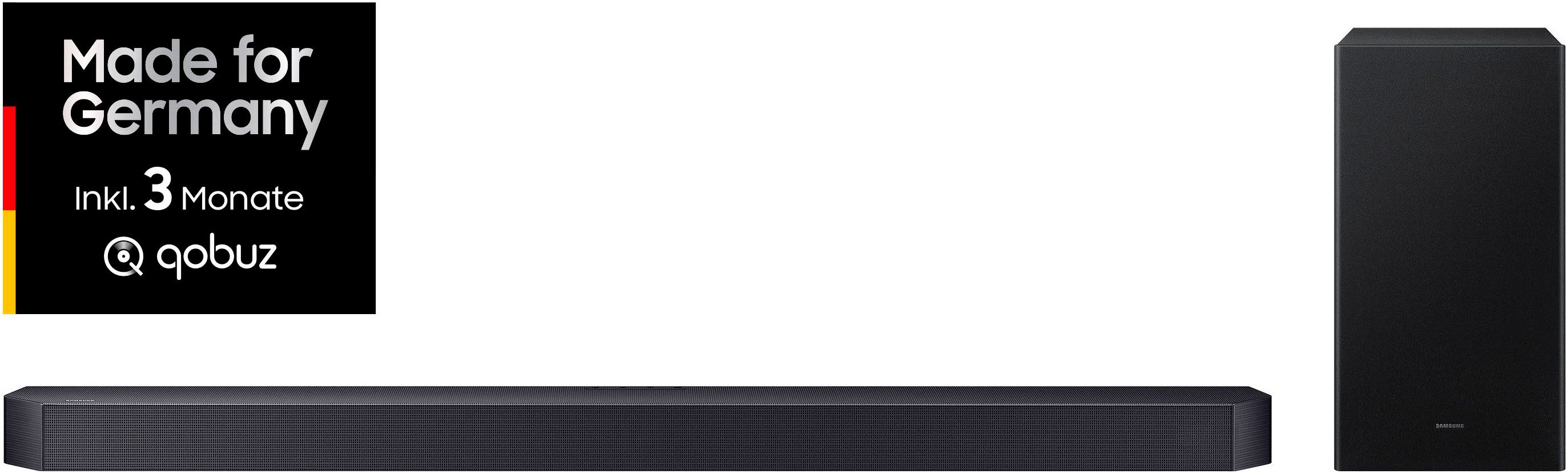 Samsung HW-Q610GF Q-Soundbar Soundbar 3.1.2 (Bluetooth, WLAN, 70 W, 3.1.2-Kanal Surround System, Dolby Atmos I DTS:X, Adaptive Sound)