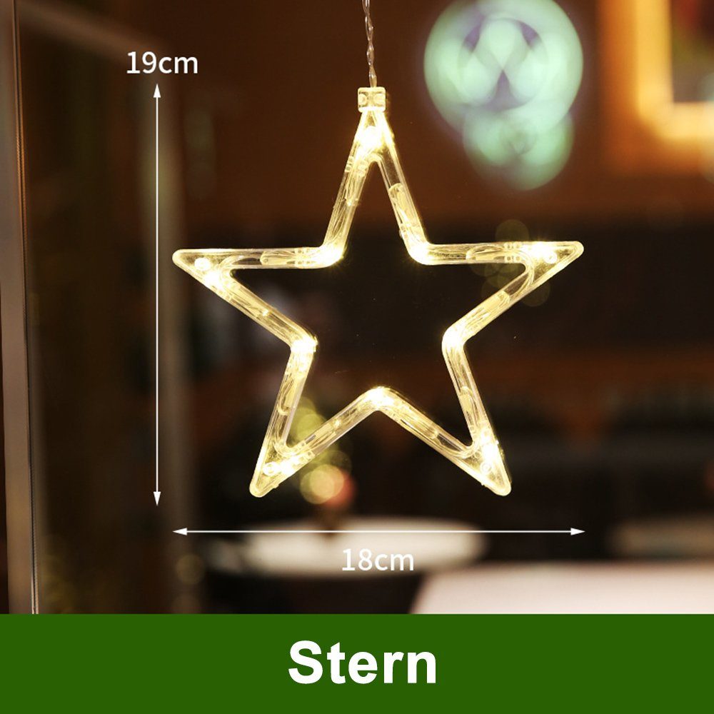 Sunicol Lichterkette LED Lichtervorhang mit Saugnapf, Weihnachten Fensterde günstig online kaufen