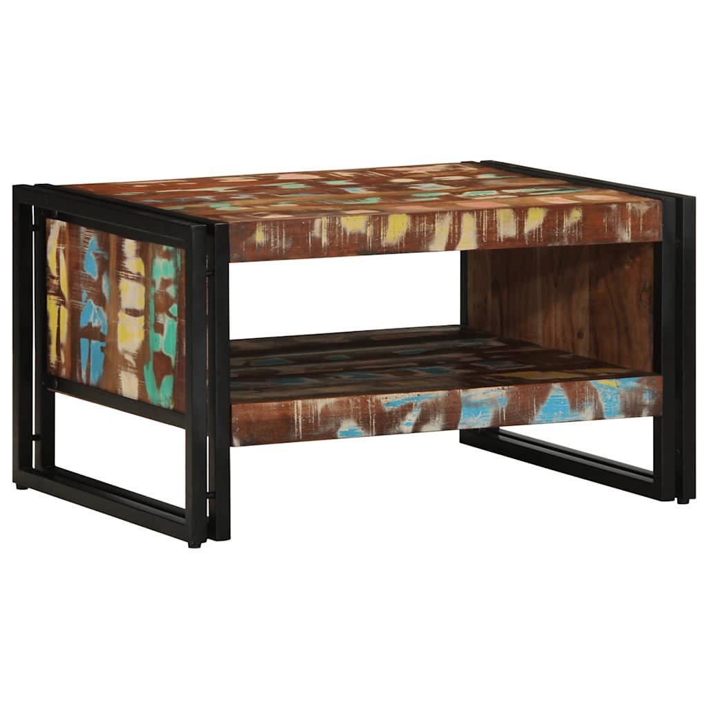 vidaXL Couchtisch Couchtisch Mehrfarbig 70x50x38 cm Altholz Massivholz (1-St)