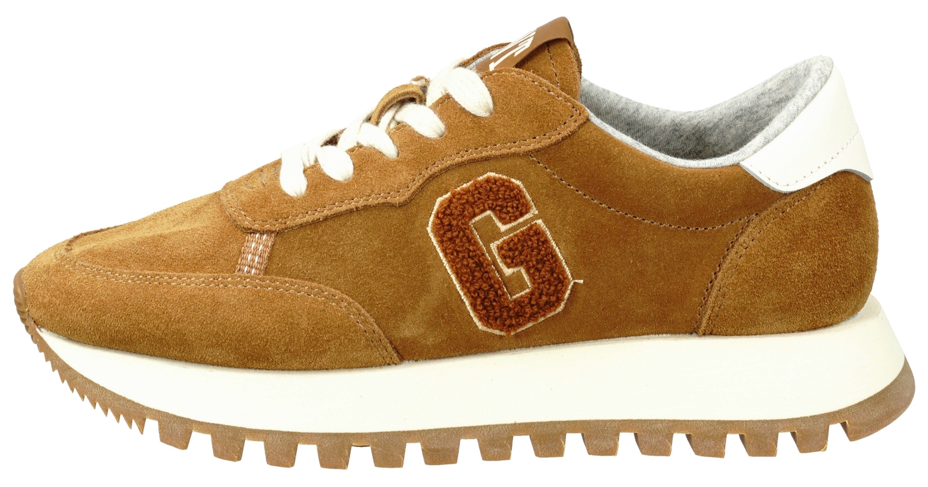 mit Gold-Braun CAFFAY Logoverzierung Sneaker Gant