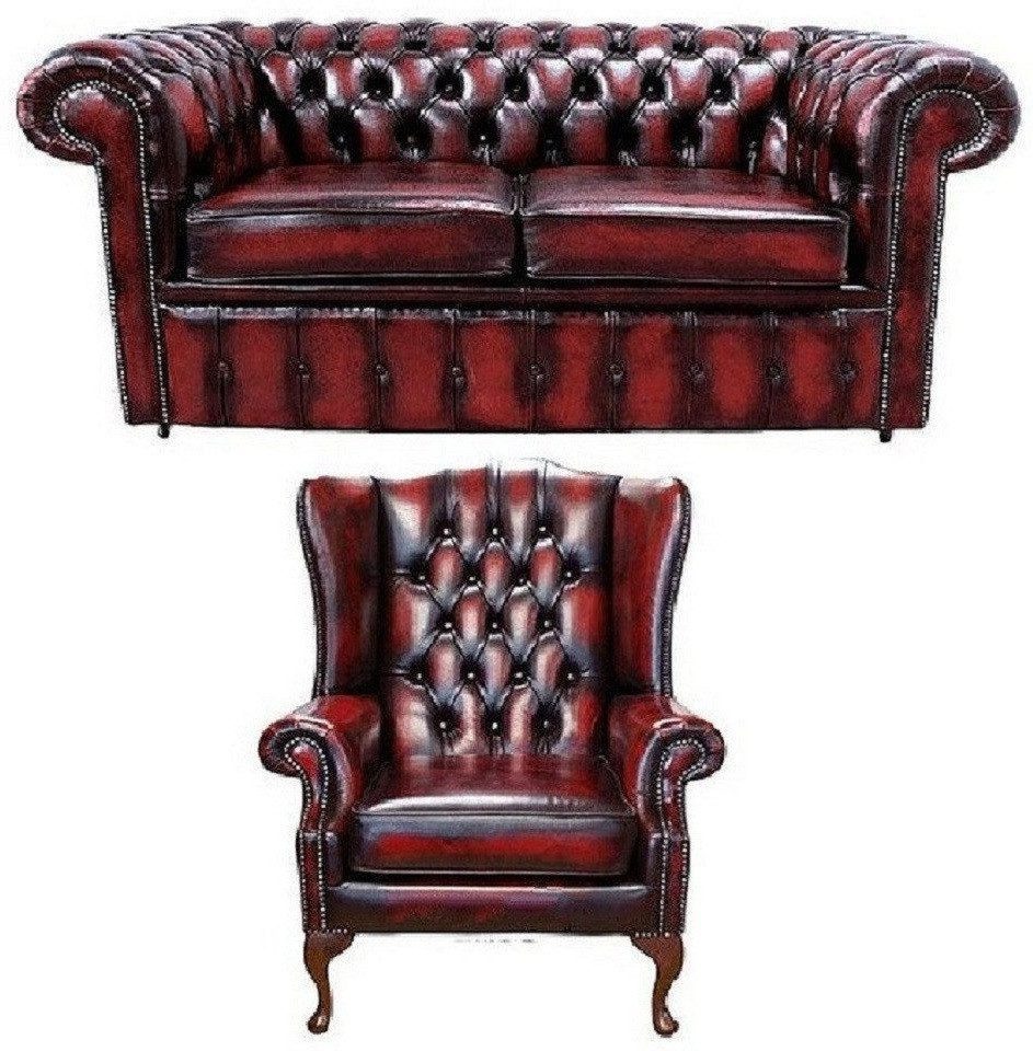 Xlmoebel Chesterfield-Sofa Neues Set mit Ohrensessel, Sofa und Couch im Chesterfield-Design, Hergestellt in Europa