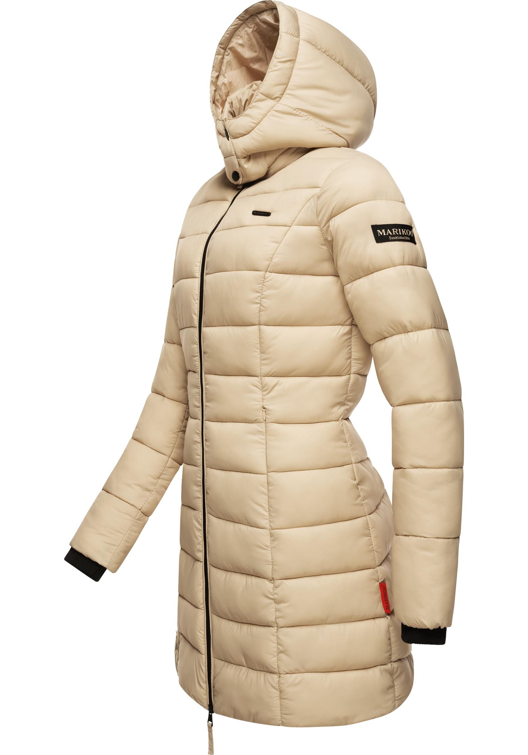 Marikoo Steppmantel Abendsternchen zeitloser Wintermantel mit schmaler Steppung