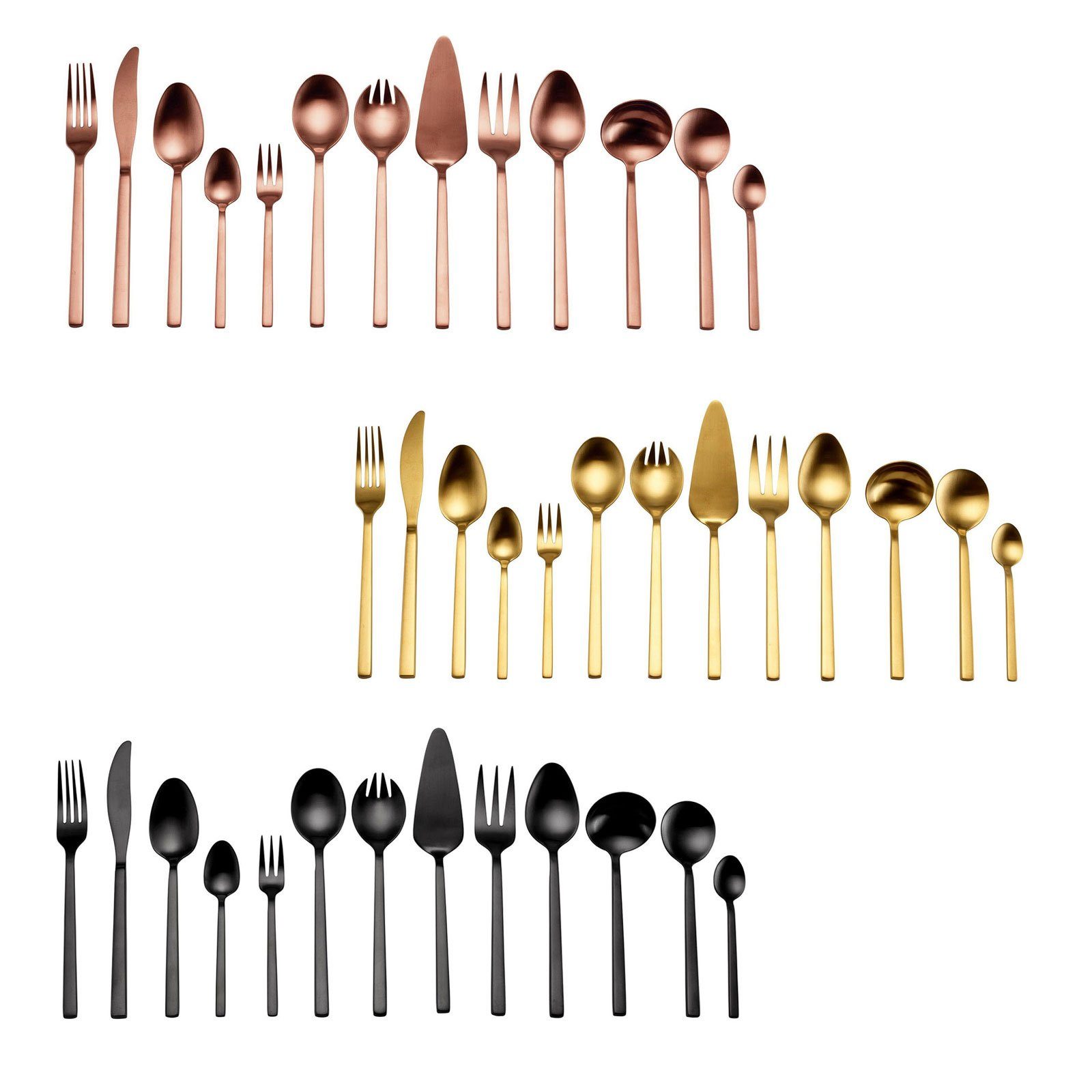 ECHTWERK Besteck-Set Tafelbesteck LINUS, Edelstahl 18/10, BRONZE EDITION, PVD Beschichtung