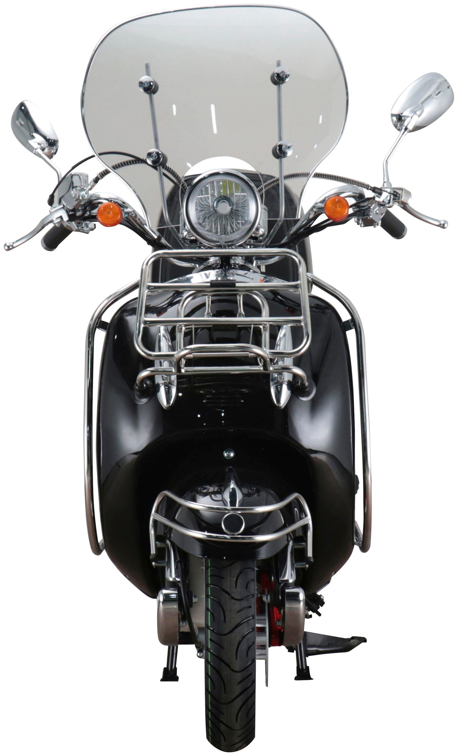 Retro Firenze Euro ccm, schwarz Alpha km/h, 85 (Komplett-Set) Classic, 5, Motorroller 125 Motors
