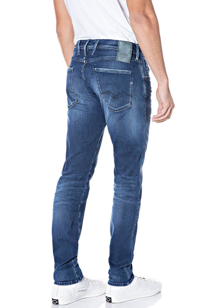 Replay Slim-fit-Jeans ANBASS medium-blue BIO HYPERFLEX