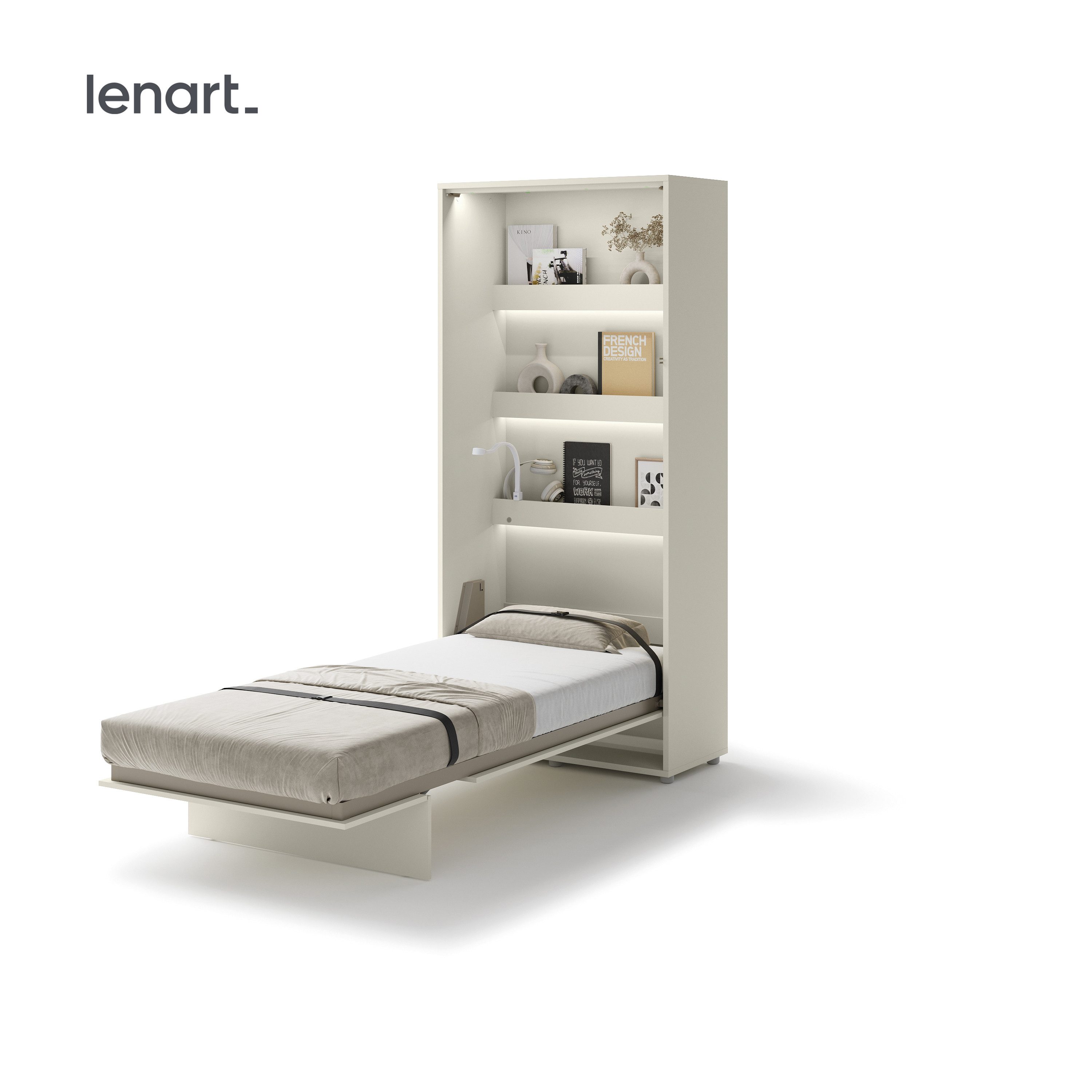 yourhouse24 Schrankbett Bed Concept BC-03 90x200 Schrankbett Vertikal Gästebett Kashmir