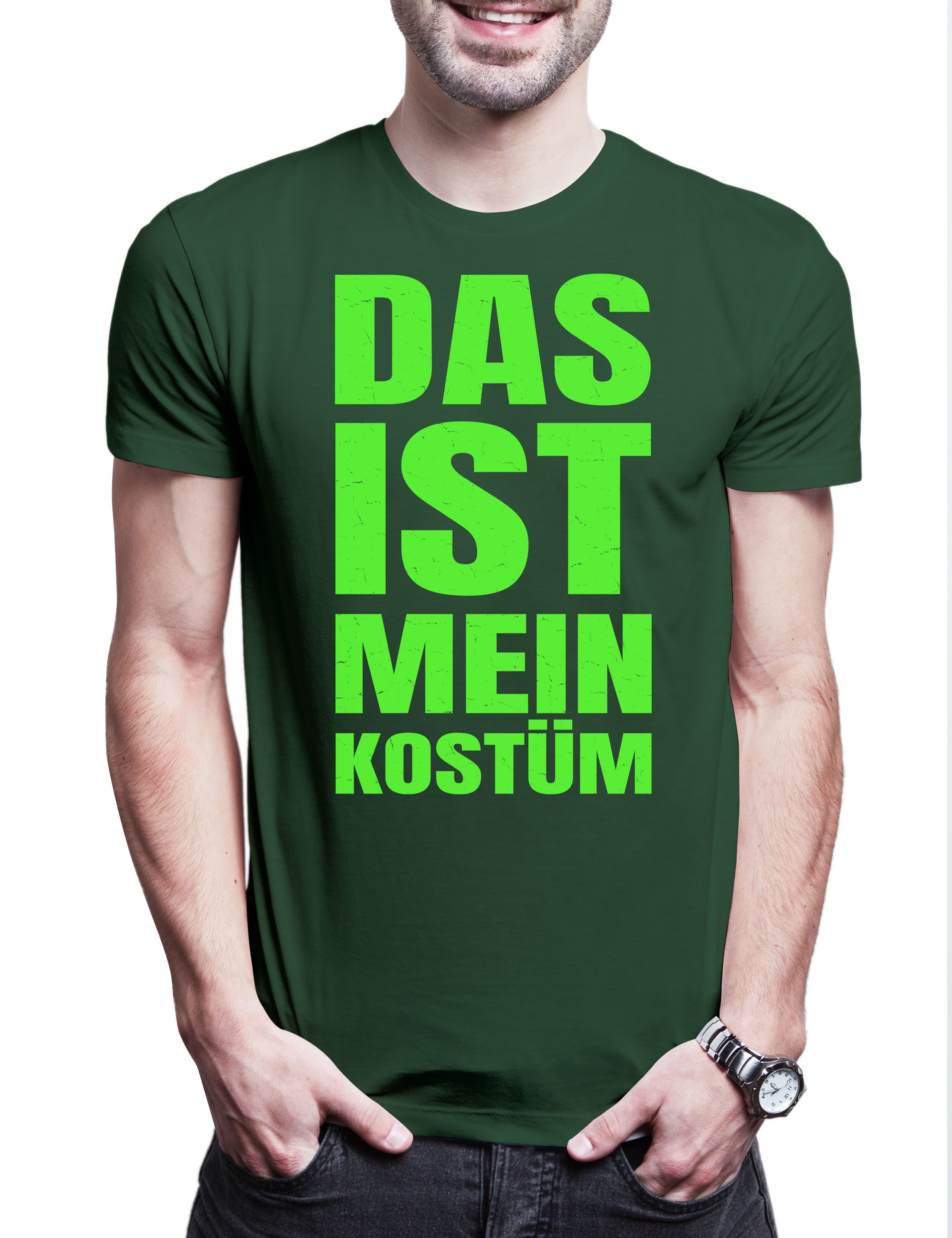 Print-Shirt Das Ist Mein Kostüm Herren T-Shirt Fasching Karneval