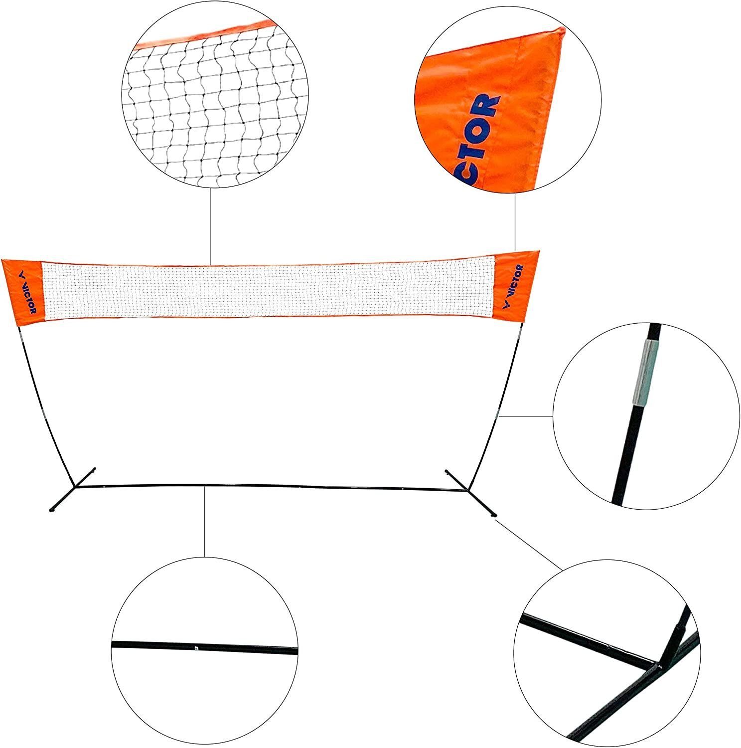 Volleyball, Federball, Netz Netz Beachvolleyball, Easy, VICTOR Mini-Badminton Badmintonschläger