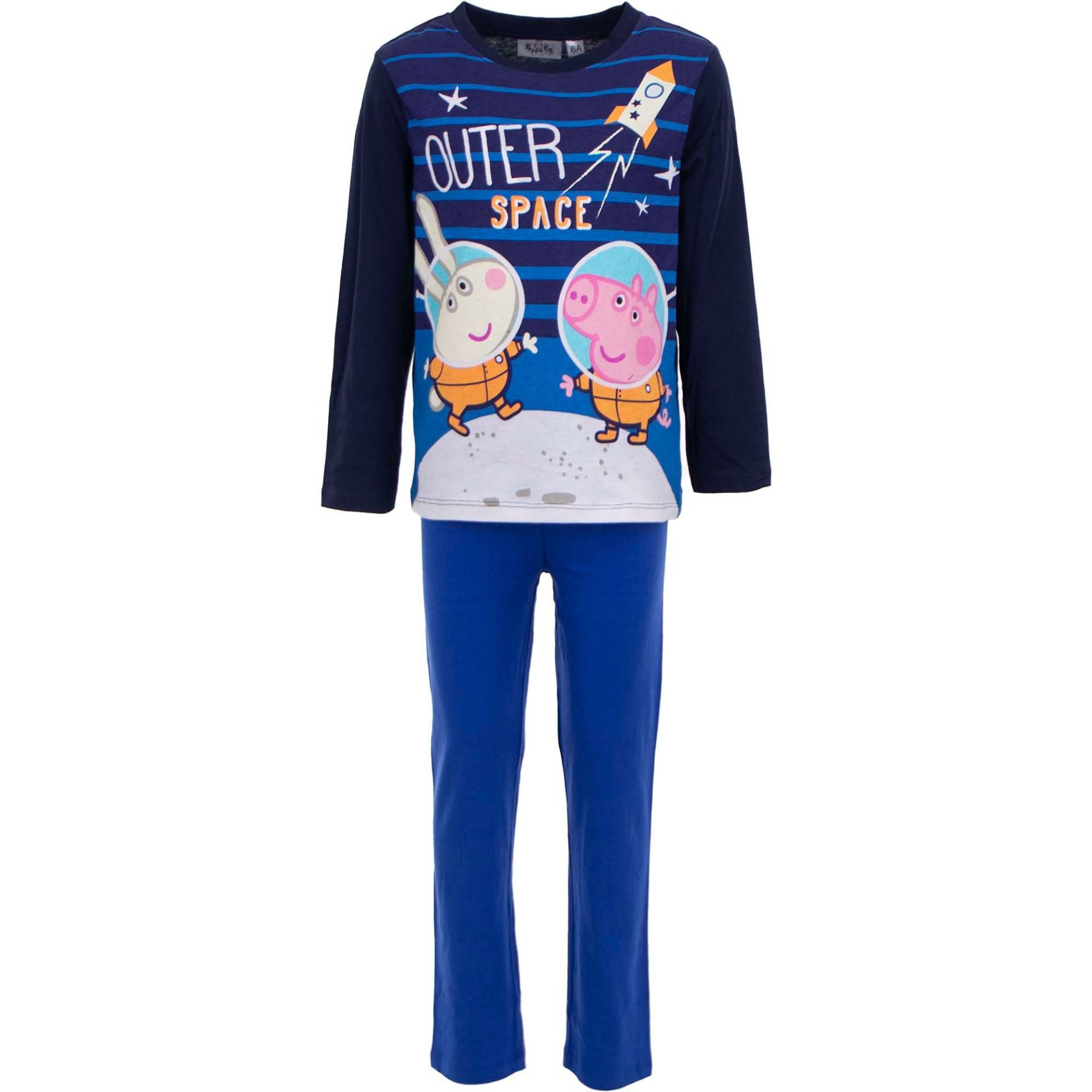 Pyjama Peppa Pig Schlafanzug aus Baumwolle Nachtanzug Pyjama für Kinder