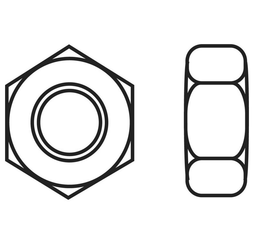 Thumbnail - TOOLCRAFT Muttern Sechskantmuttern