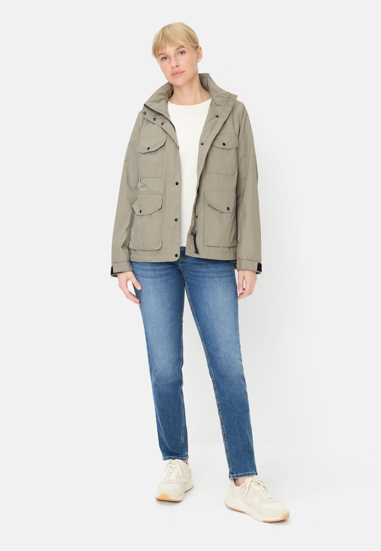 camel active Fieldjacket mit verstellbarer Kapuze Langarm