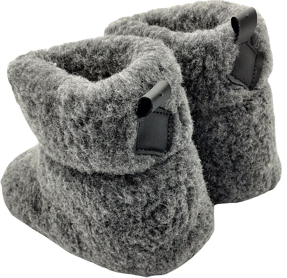 em-ka Damen Herren Hüttenschuhe Schurwolle Winter Warme Wollsocke Hausschuhe Hausschuh Schafwolle, Lamwolle, Hausstiefel, Fußwärmer, Naturprodukt, Weihnachten Geschenkidee