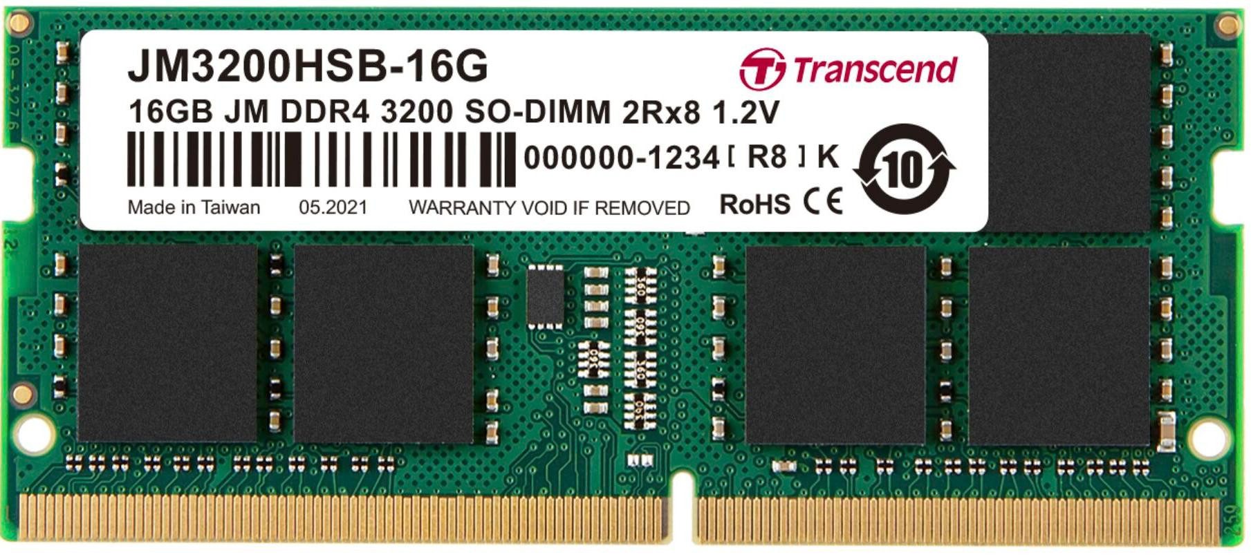 TRANSCEND JetRam 16GB Laptop-Arbeitsspeicher