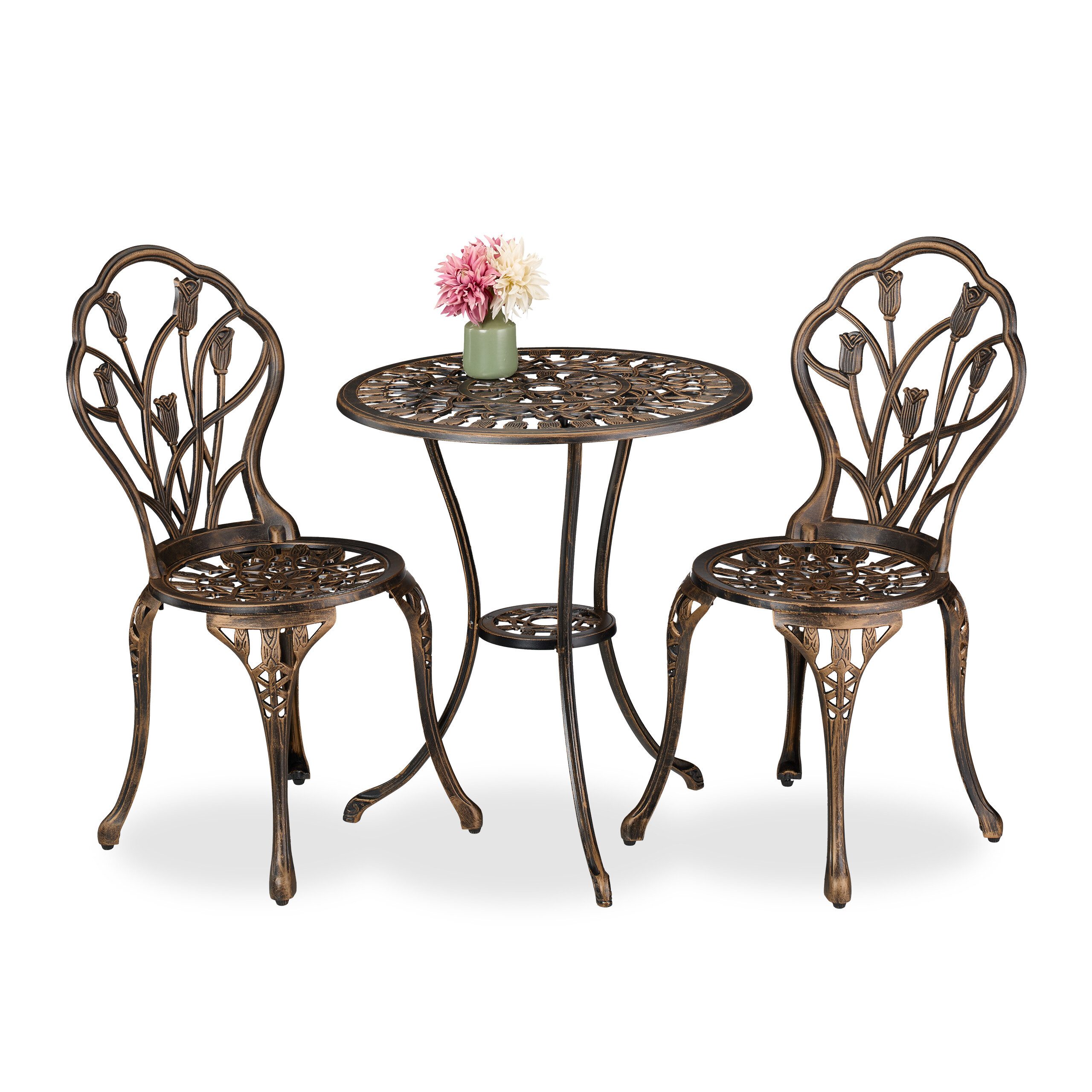 relaxdays Balkonset 3-teiliges Gartenmöbel Set, (3-tlg), günstig online kaufen