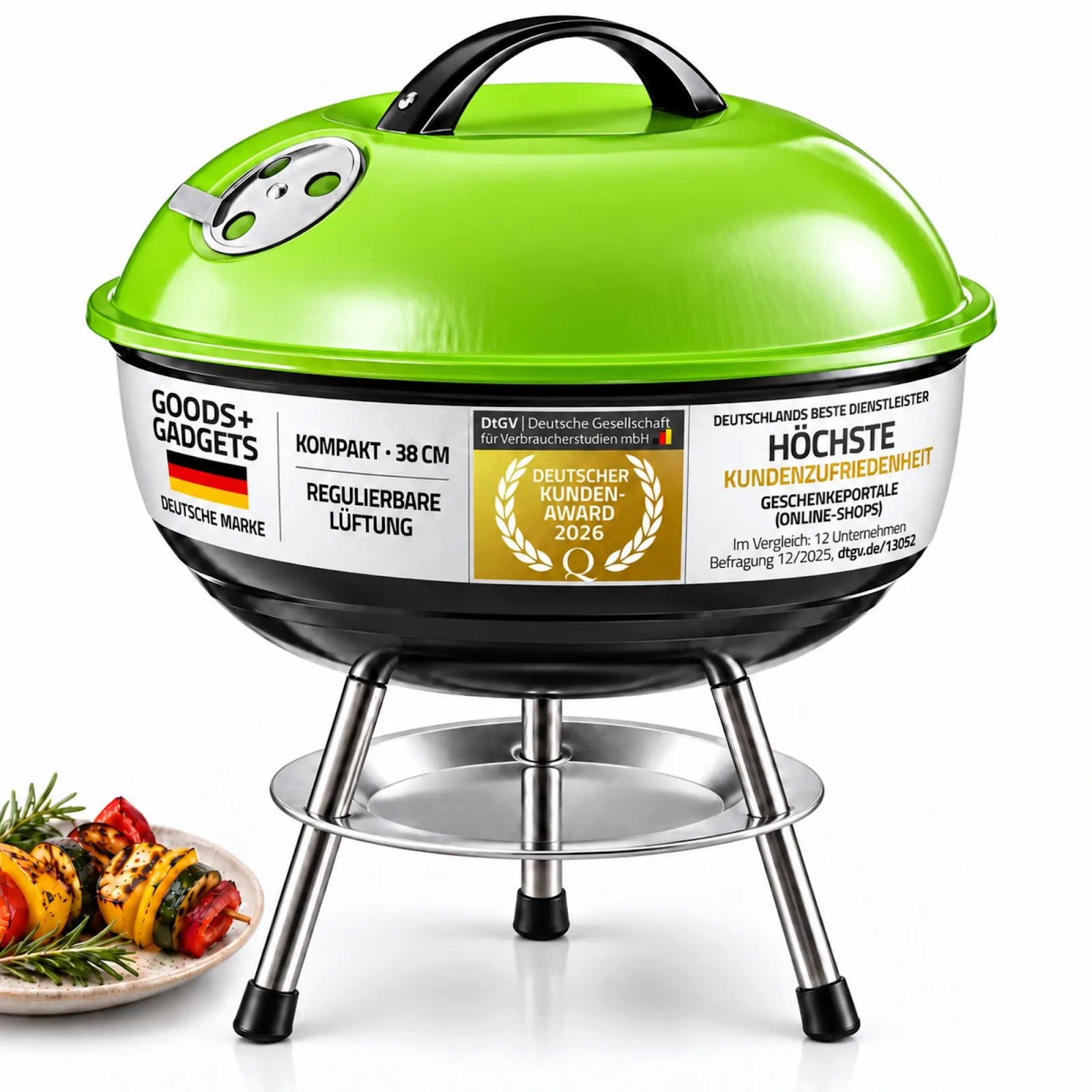 Goods+Gadgets Standgrill GOODS+GADGETS Mini Kugelgrill Campinggrill