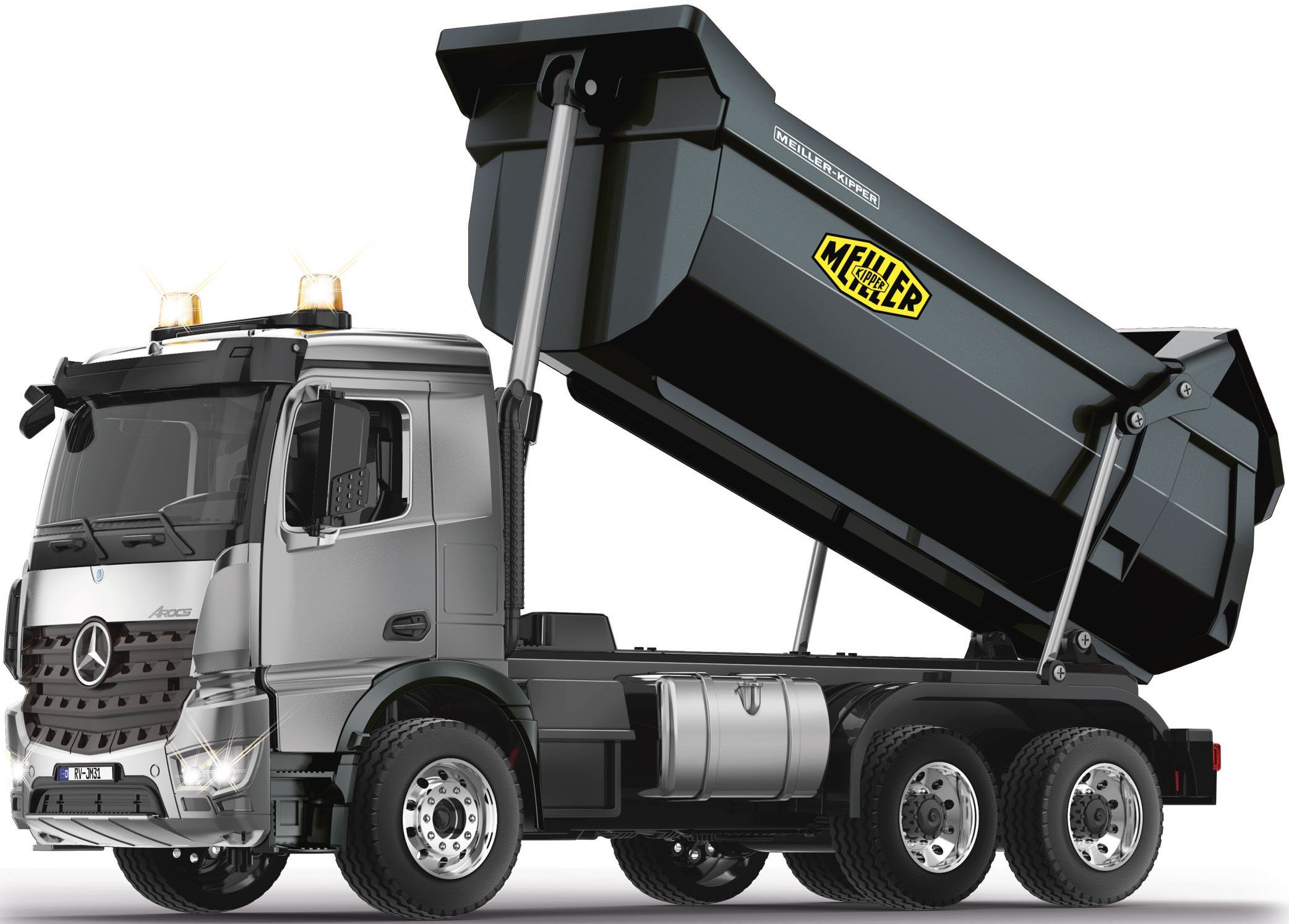 Jamara RC-LKW Mercedes-Benz Arocs Metal Meiller 1:20, 2,4 GHz, mit LED Licht und Rückfahrwarnsound