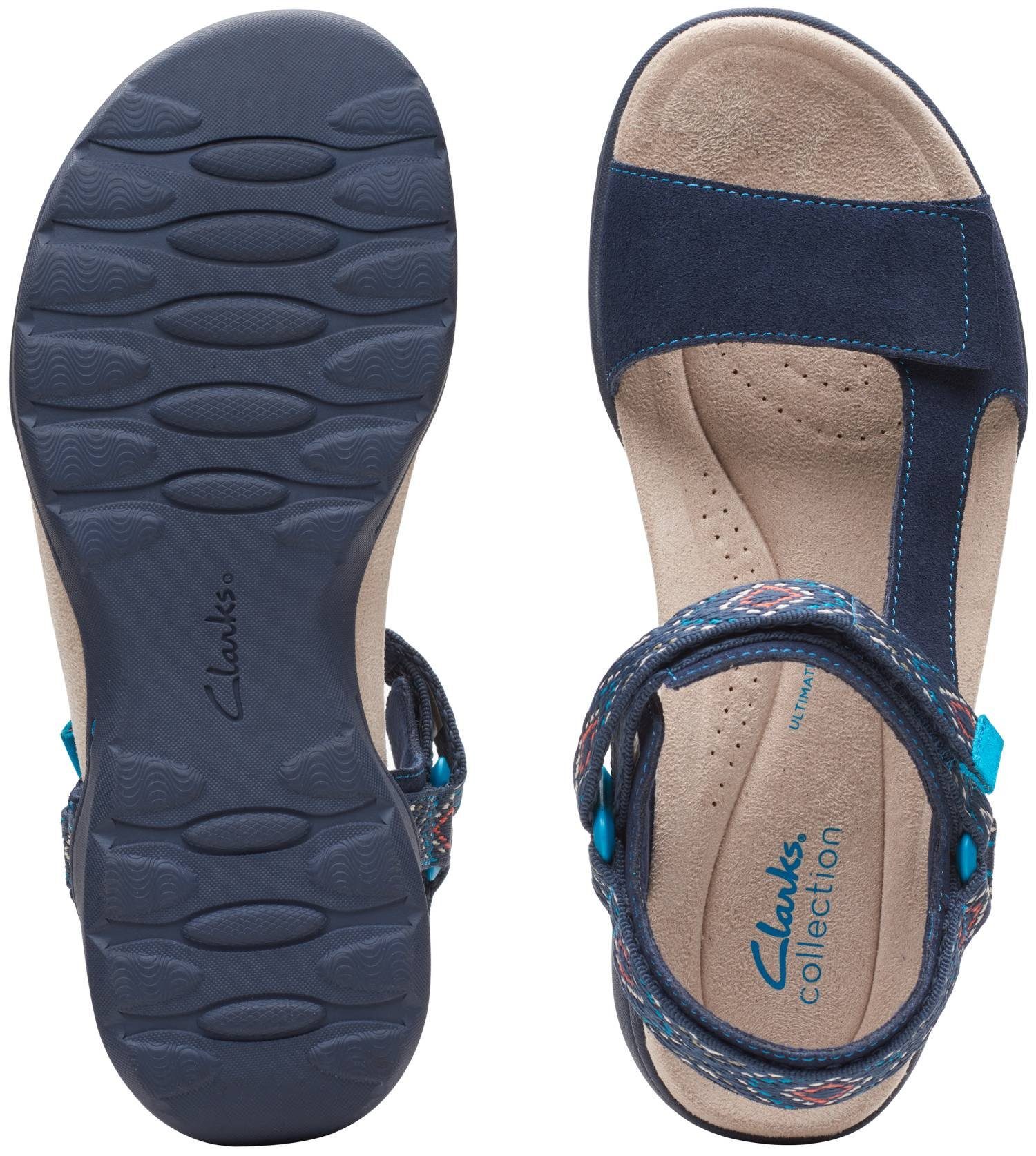 Step Sandale Amanda Clarks Navy Suede Clarks