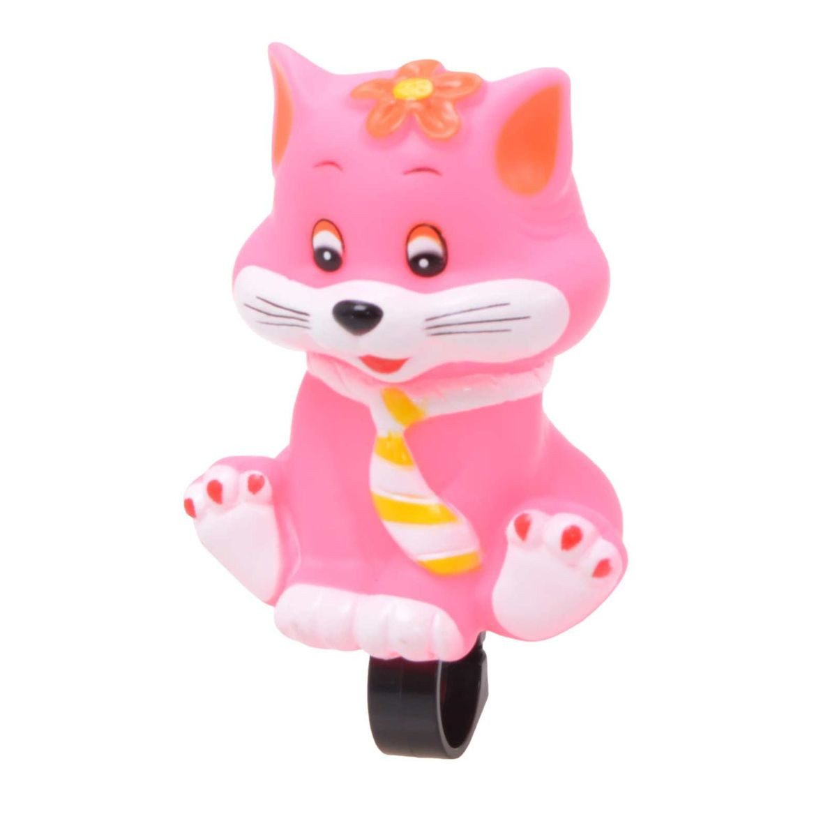 Filmer Fahrradklingel Fahrradhupe Katze pink 12x7 cm Halterung Kunststoff, Katzendesign