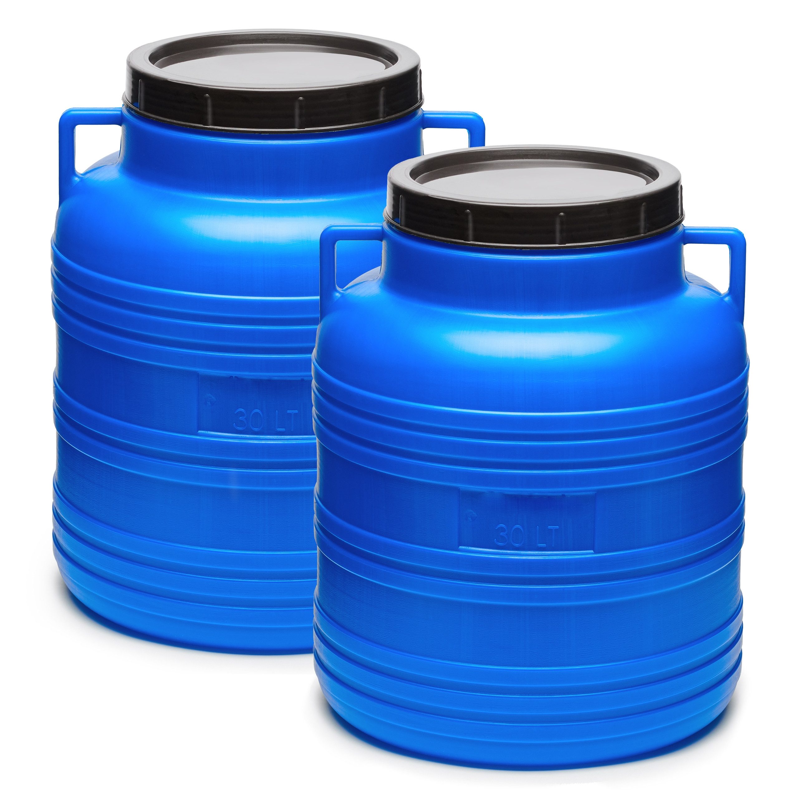 Garronda Regentonne 2x Plastikfass Lebensmittelfass Sauerkrautfass Hobbock Garten GD-0078, 30 l, (2-tlg), BPA-Frei