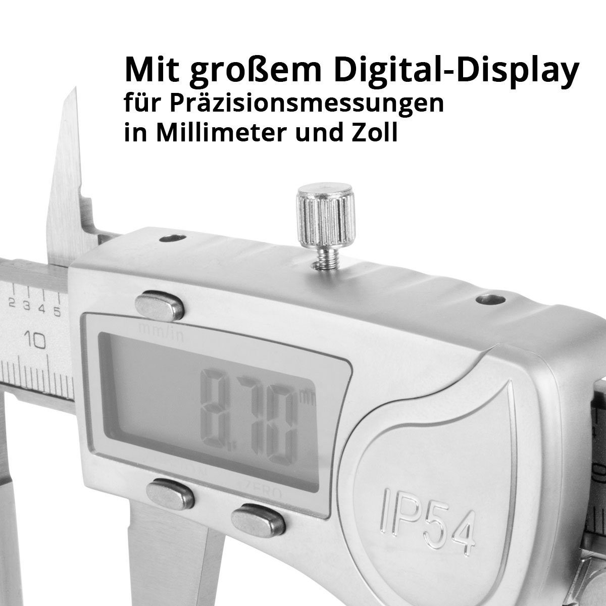 STAHLWERK Messschieber Digitaler Messschieber DMS-3 ST mit 0-150 mm, 0, Set, Set, Digital-Display