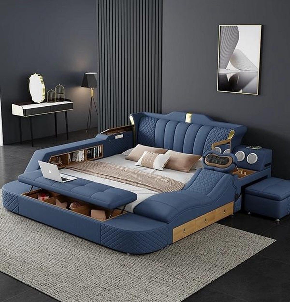 Xlmoebel Multimediabett Multifunktionsbett in modernem Design mit Sofa-Funktion (Bett, Bett), Hergestellt in Europa