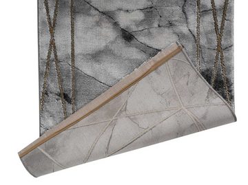 Teppich CRAFT, B 80 x L 300 cm, Goldgelb, Marmoroptik, merinos, rechteckig, Höhe: 12 mm