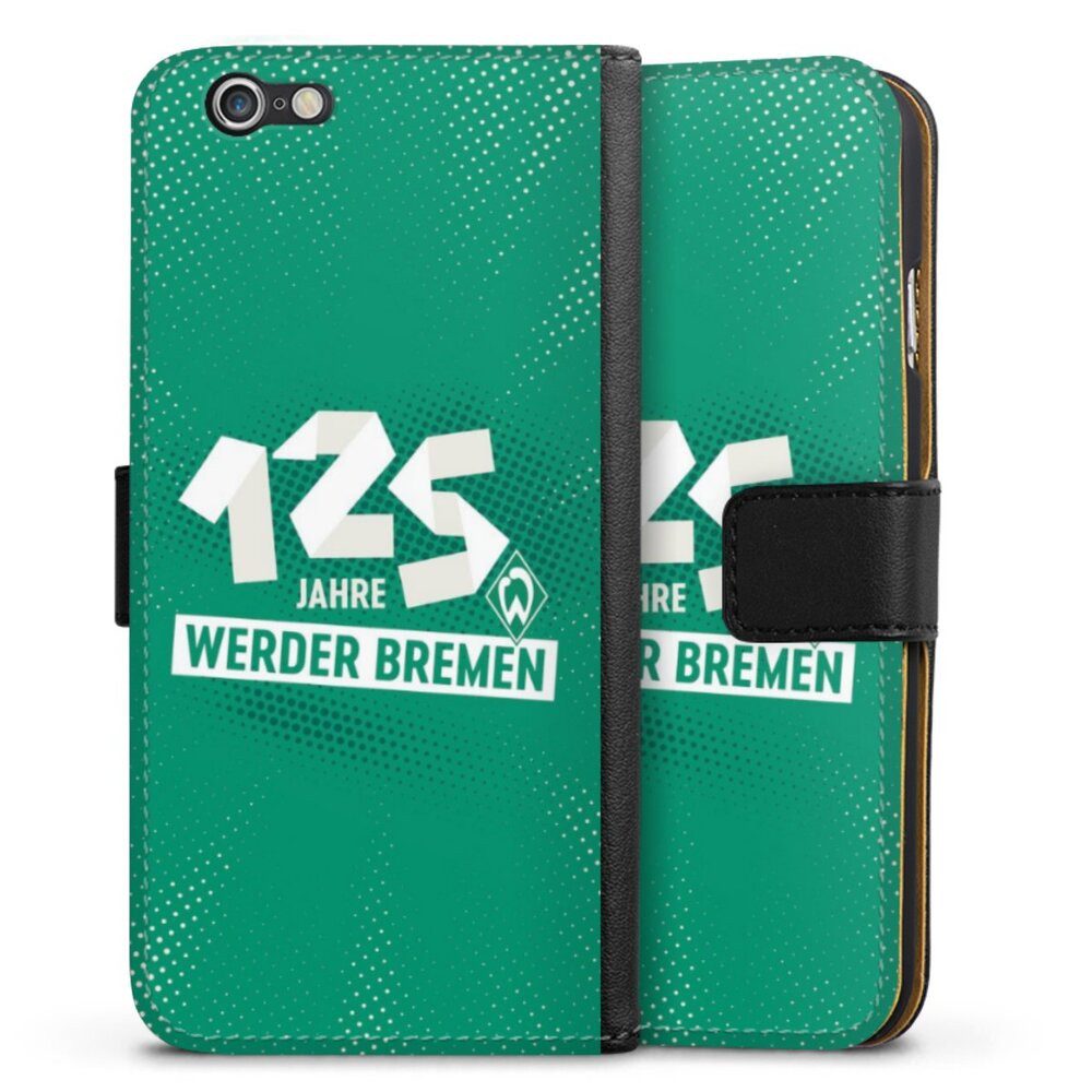 DeinDesign Handyhülle 125 Jahre Werder Bremen Offizielles Lizenzprodukt, Apple iPhone 6s Hülle Handy Flip Case Wallet Cover Handytasche Leder