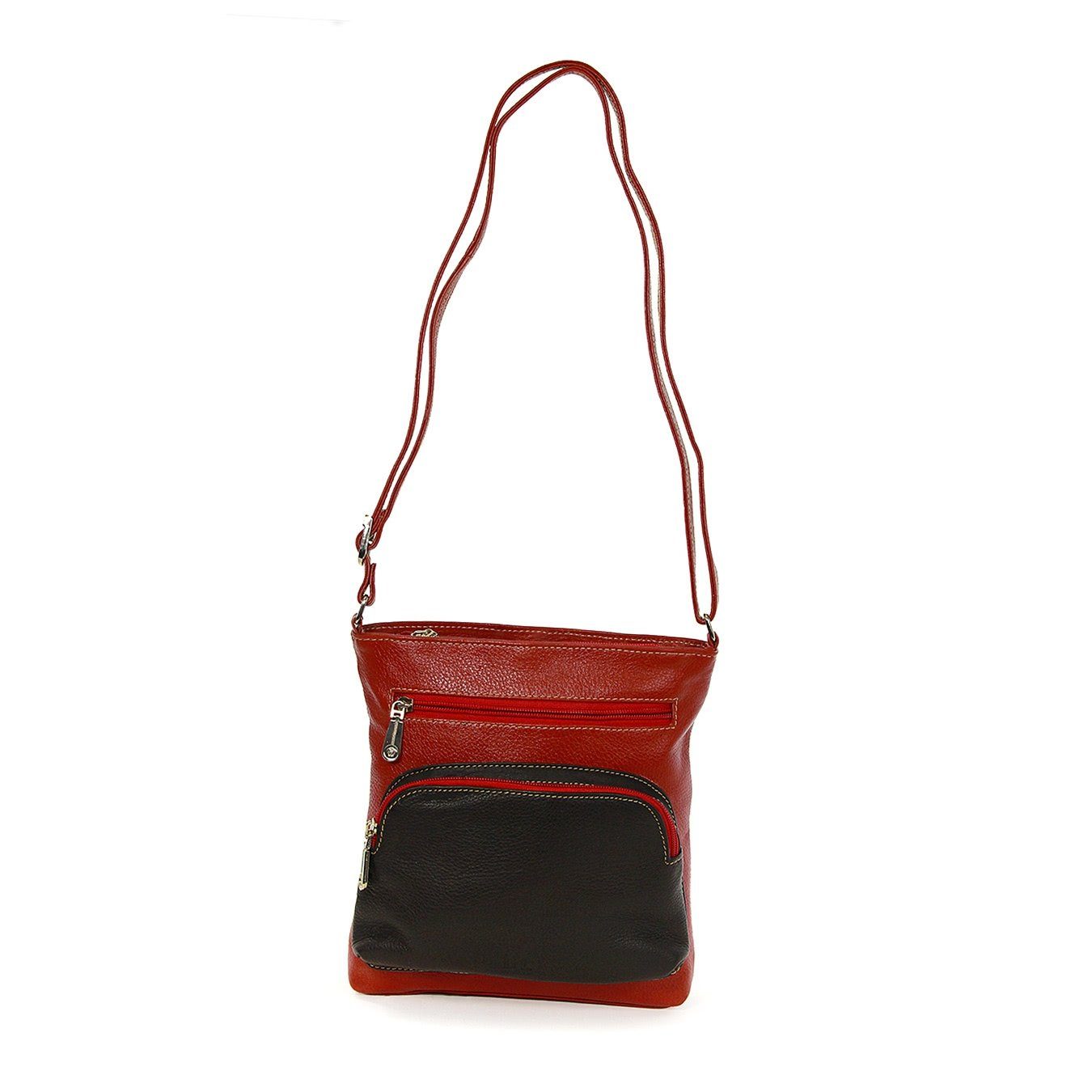 DrachenLeder Handtasche OTZ900X DrachenLeder Damen Handtasche (Handtasche), Damen Tasche, Echtleder schwarz, braun rot