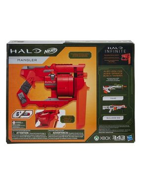 Hasbro Kostüm NERF Halo Mangler, Von Halo Infinite inspirierter Blaster mit Rotationstrommel
