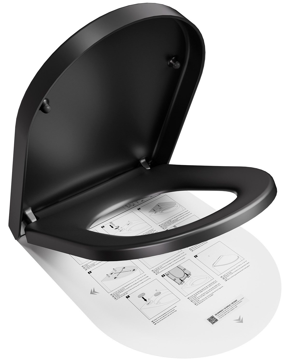 Anycee max WC-Sitz Schwarz WC-Deckel D-Form günstig online kaufen