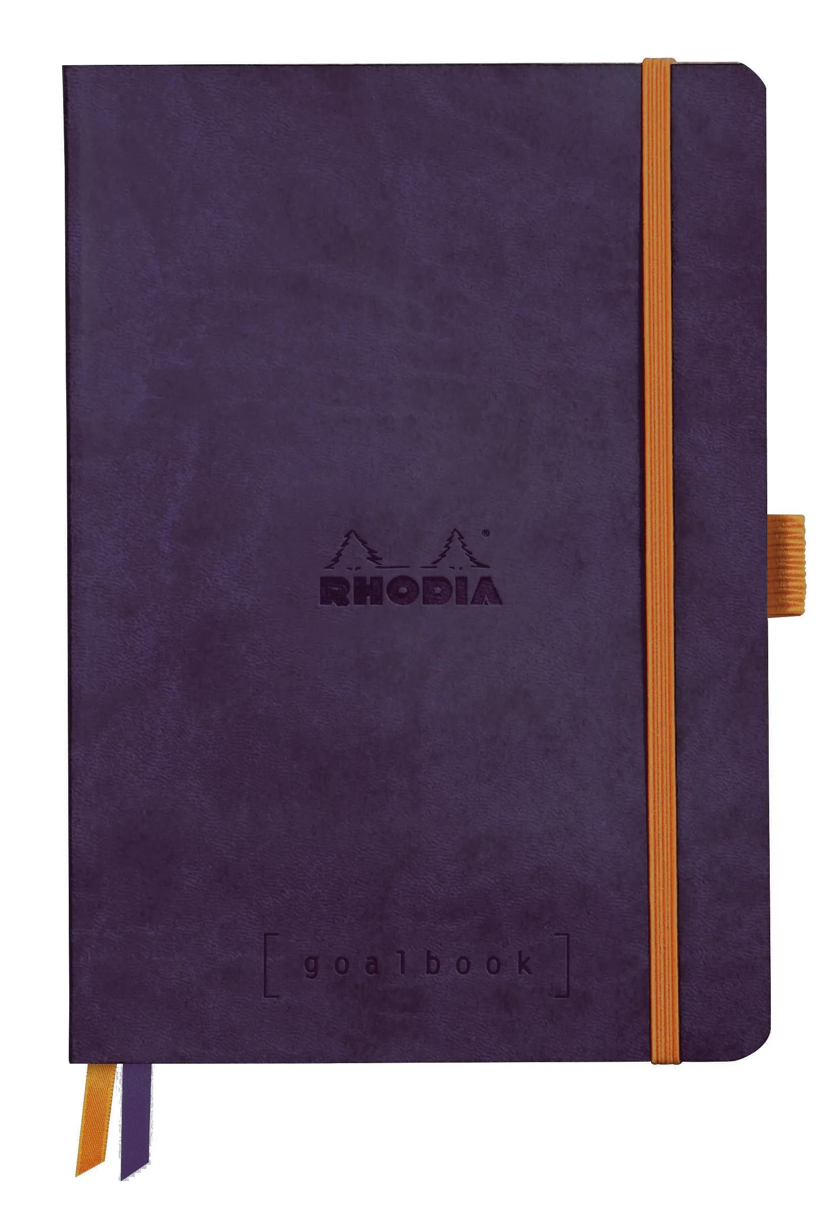 EXACOMPTA Notizheft Goalbook A5 120 Bl elfenbein 90g, Dot/punktkariert Aubergine 117825C, Rhodia, Blöcke, Hefte und Notizbücher